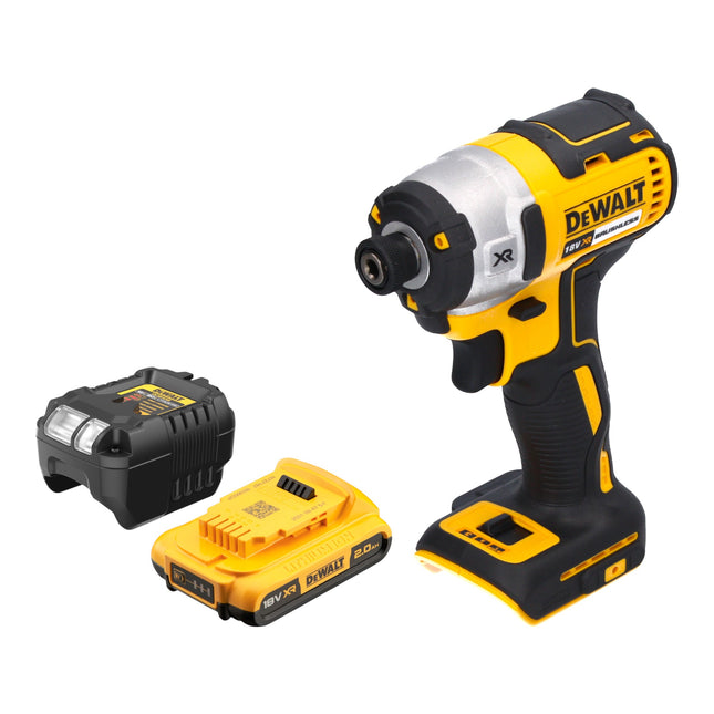 DeWalt DCF 887 D1 cordless impact wrench 18 V 205 Nm 1/4" brushless + 1x rechargeable battery 2.0 Ah + charger