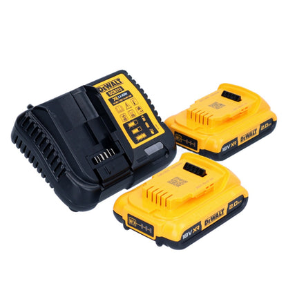 DeWalt DCF 887 D2 cordless impact wrench 18 V 205 Nm 1/4" brushless + 2x rechargeable battery 2.0 Ah + charger