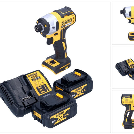 DeWalt DCF 887 M2 cordless impact wrench 18 V 205 Nm 1/4" brushless + 2x rechargeable battery 4.0 Ah + charger