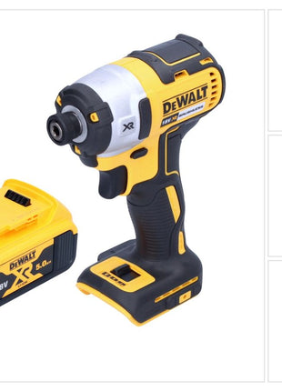 DeWalt DCF 887 N Clé à choc sans fil 18 V 205 Nm 1/4'' Brushless + 1x batterie 5,0 Ah - sans chargeur