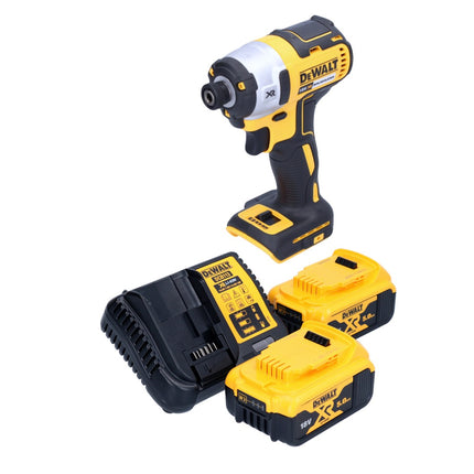 Llave de impacto a batería DeWalt DCF 887 P2 18 V 205 Nm 1/4" sin escobillas + 2x baterías 5,0 Ah + cargador