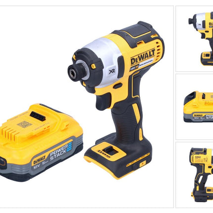 DeWalt DCF 887 N cordless impact wrench 18 V 205 Nm 1/4" brushless + 1x battery powerstack 5.0 Ah - without charger