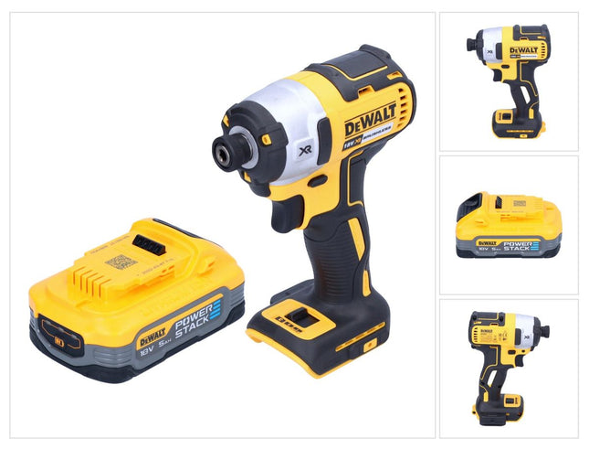 DeWalt DCF 887 N cordless impact wrench 18 V 205 Nm 1/4" brushless + 1x battery powerstack 5.0 Ah - without charger