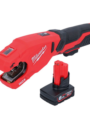 Milwaukee M12 PCSS-601 Coupe-tubes inox sans fil 12 V 12 - 28 mm + 1x batterie 6,0 Ah - sans chargeur