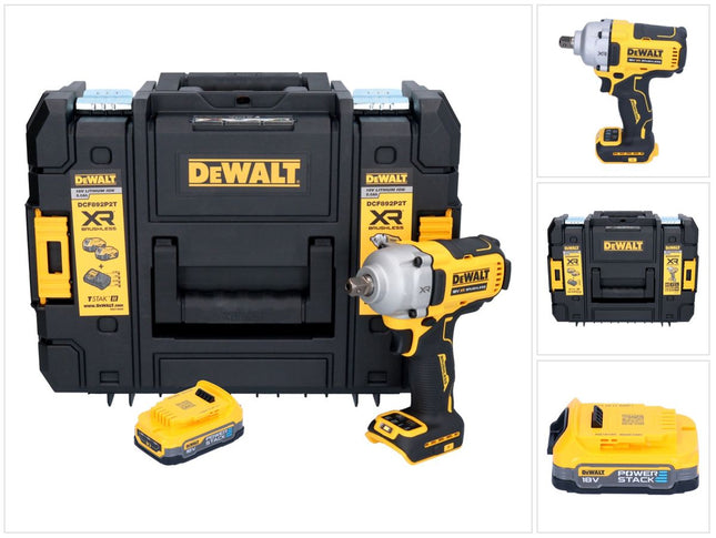 DeWalt DCF 892 NT 18 V 813 Nm 1/2'' Avvitatore a impulsi senza spazzole + 1x batteria 1,7 Ah + TSTAK - senza caricatore