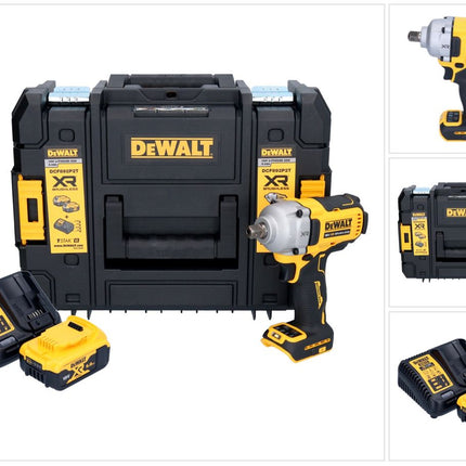 Llave de impacto a batería DeWalt DCF 892 P1T 18 V 813 Nm 1/2" sin escobillas + 1x batería 5,0 Ah + cargador + TSTAK