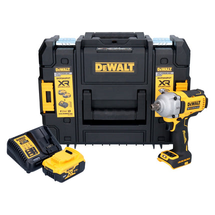 Llave de impacto a batería DeWalt DCF 892 P1T 18 V 813 Nm 1/2" sin escobillas + 1x batería 5,0 Ah + cargador + TSTAK