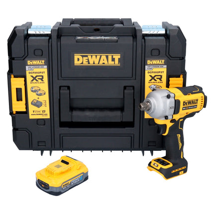 DeWalt DCF 892 NT 18 V 813 Nm 1/2'' Avvitatore a impulsi senza spazzole + 1x batteria Powerstack 5,0 Ah + TSTAK - senza caricabatterie