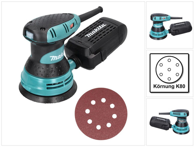 Lijadora rotorbital Makita BO 5031 300 W 125 mm + 50 lijas K80