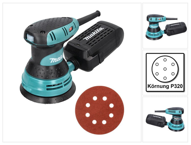 Lijadora rotorbital Makita BO 5031 300 W 125 mm + 50 lijas K320