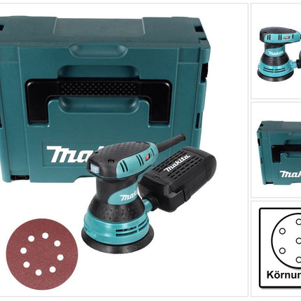 Makita BO 5031 Szlifierka oscylacyjna 300 W 125 mm + 50x papier ścierny K80 + Makpac
