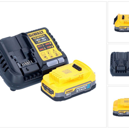 DeWalt DCB 1104 E1 Battery Starter Set 12 V / 18 V 1x Batteria Powerstack 1,7 Ah + Caricabatterie DCB 1104