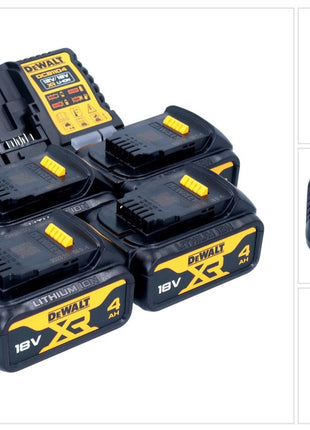 DeWalt DCB 1104 M4 set di avviamento batteria 12 V / 18 V 4x batteria 4,0 Ah + caricatore DCB 1104