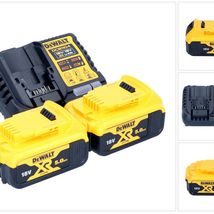DeWalt DCB 1104 P2 Kit de démarrage sans fil 12 V / 18 V 2x batterie 5,0 Ah + chargeur DCB 1104