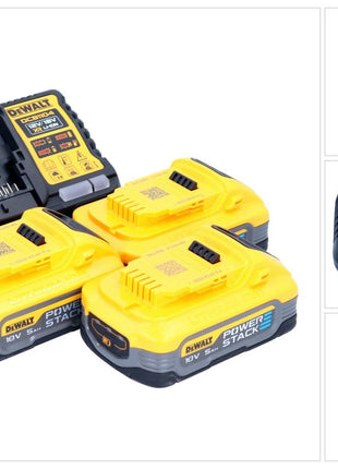 Set di avviamento DeWalt DCB 1104 H3 12 V / 18 V 3x batteria Powerstack 5,0 Ah + caricabatterie DCB 1104