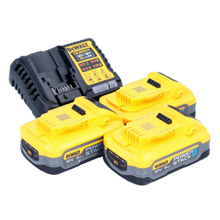 DeWalt DCB 1104 H3 kit de inicio de batería 12 V / 18 V 3x batería Powerstack 5,0 Ah + cargador DCB 1104