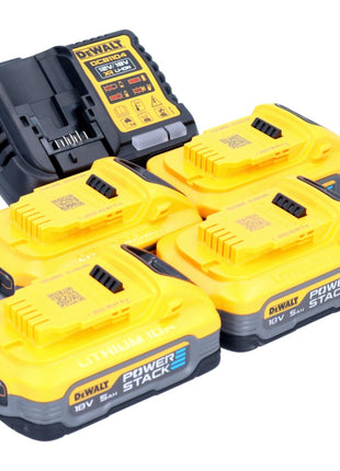 DeWalt DCB 1104 H4 Battery Starter Set 12 V / 18 V 4x batteria Powerstack 5,0 Ah + caricatore DCB 1104
