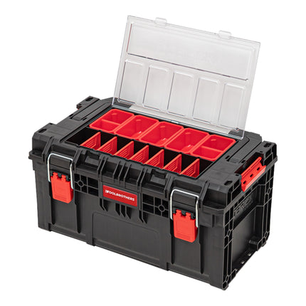 Toolbrothers RHINO XL Werkzeugkoffer ECO Handling+ Höhe L 26 l IP66 mit herausnehmbaren Trennwänden + Boxen