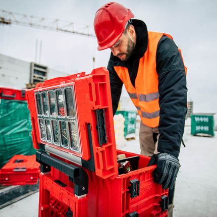 Toolbrothers RHINO XXL Valigia portautensili ULTRA Handling+ altezza XL 52 l IP66 con divisori estraibili + scatole