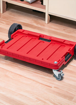 Toolbrothers RHINO XXL mobiler Transportroller ULTRA Standard Rollbrett mit Schwenkrädern aus Metall und Bremse