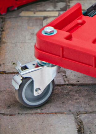 Toolbrothers RHINO XXL mobiler Transportroller ULTRA Standard Rollbrett mit Schwenkrädern aus Metall und Bremse