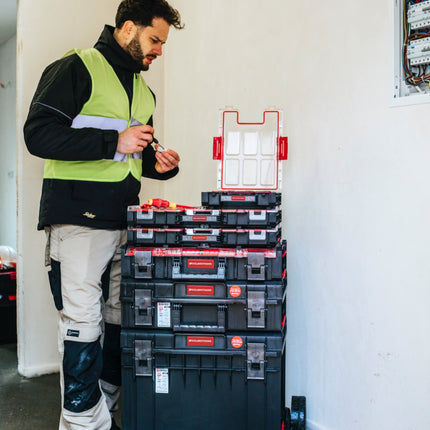 Toolbrothers RHINO XXL Organizador ECO Altura M Personalizado Multicapa 365 x 265 x 77 mm 2,5 l IP66 con inserto de espuma