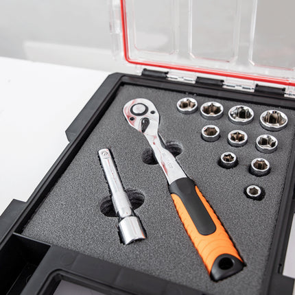 Toolbrothers RHINO XXL Organizador ECO Altura M Personalizado Multicapa 365 x 265 x 77 mm 2,5 l IP66 con inserto de espuma