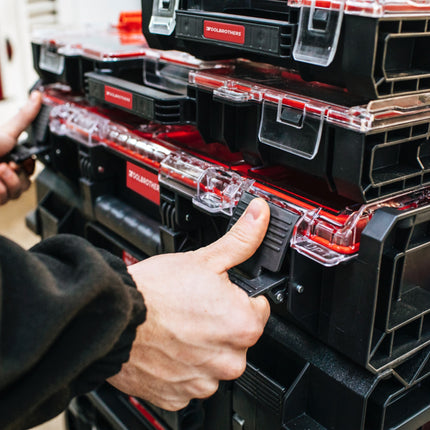Toolbrothers RHINO XXL Organizador ECO altura XL cajas 13,5 l IP66 con cajas extraíbles + separadores