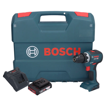 Bosch GSR 18V-55 Taladro atornillador a batería profesional 18 V 55 Nm sin escobillas + 1x acumulador 2,0 Ah + cargador + maletín en L