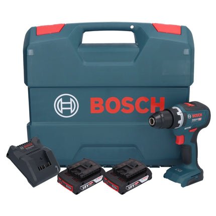 Bosch GSR 18V-55 Professional cordless drill driver 18 V 55 Nm brushless + 2x rechargeable battery 2.0 Ah + charger + L-case