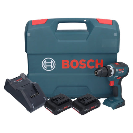 Bosch GSR 18V-55 Taladro atornillador inalámbrico profesional 18 V 55 Nm sin escobillas + 2 baterías ProCORE 4,0 Ah + cargador + estuche L