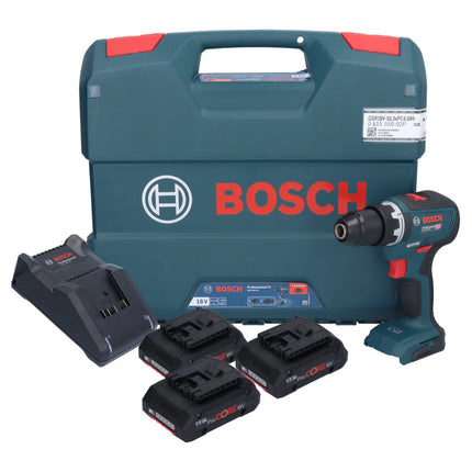 Bosch GSR 18V-55 Professional taladro atornillador inalámbrico 18 V 55 Nm sin escobillas (0615A5002P) + 3x batería ProCORE 4,0 Ah + cargador + estuche L