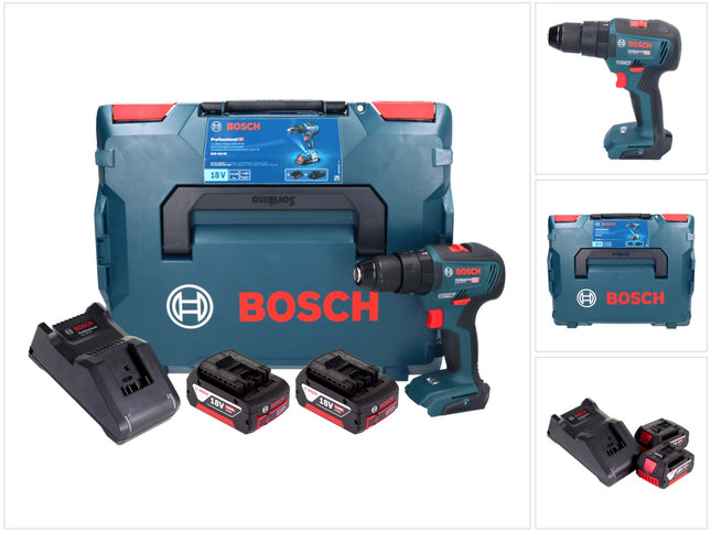 Bosch GSB 18V-55 Professional cordless impact drill 18 V 55 Nm brushless ( 06019H5300 ) + 2x rechargeable battery 4.0 Ah + charger + L-Boxx