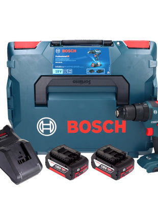 Bosch GSB 18V-55 Profesjonalna akumulatorowa wiertarko-wkrętarka udarowa 18 V 55 Nm bezszczotkowa ( 06019H5300 ) + 2x akumulator 4,0 Ah + ładowarka + L-Boxx