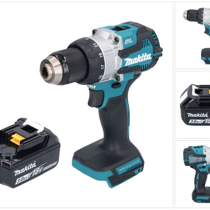 Taladro percutor inalámbrico Makita DHP 489 F1 18 V 73 Nm sin escobillas + 1x batería 3,0 Ah - sin cargador