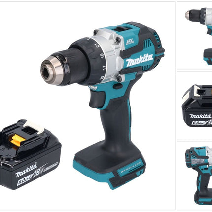 Makita DHP 489 G1 cordless impact drill 18 V 73 Nm brushless + 1x rechargeable battery 6.0 Ah - without charger