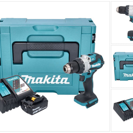 Makita DHP 489 RT1J cordless impact drill 18 V 73 Nm brushless + 1x rechargeable battery 5.0 Ah + charger + Makpac