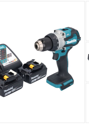 Trapano avvitatore a batteria Makita DDF 489 RG 18 V 73 Nm brushless + 2x batteria ricaricabile 6,0 Ah + caricatore