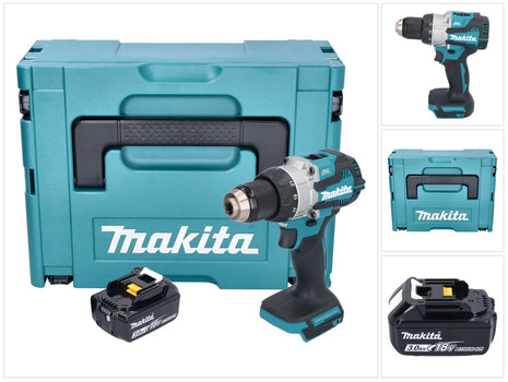 Makita DDF 489 F1J cordless drill driver 18 V 73 Nm brushless + 1x rechargeable battery 3.0 Ah + Makpac - without charger