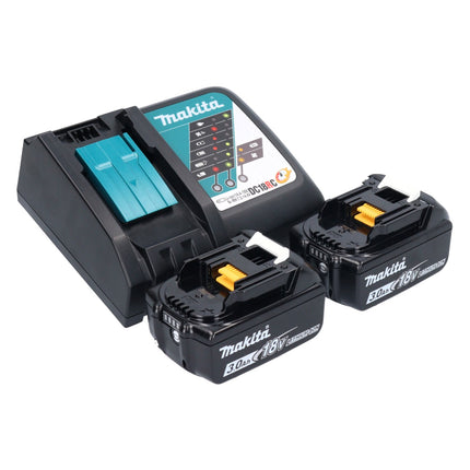 Makita DDF 489 RFJ taladro atornillador inalámbrico 18 V 73 Nm sin escobillas + 2 baterías 3,0 Ah + cargador + Makpac