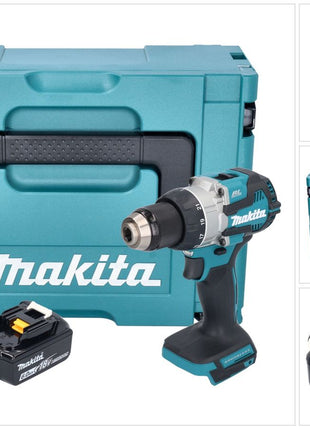Makita DDF 489 G1J cordless drill driver 18 V 73 Nm brushless + 1x rechargeable battery 6.0 Ah + Makpac - without charger