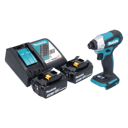 Makita DTD 157 RF akumulatorowy klucz udarowy 18 V 140 Nm 1/4" bezszczotkowy + 2x akumulator 3,0 Ah + ładowarka