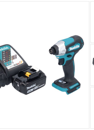 Makita DTD 157 RT1 cordless impact wrench 18 V 140 Nm 1/4" brushless + 1x rechargeable battery 5.0 Ah + charger