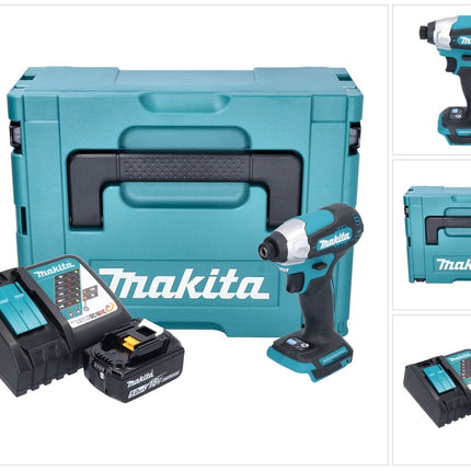 Makita DTD 157 RT1J akumulatorowy klucz udarowy 18 V 140 Nm 1/4" bezszczotkowy + 1x akumulator 5,0 Ah + ładowarka + Makpac
