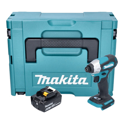 Makita DTD 157 G1J Llave de impacto a batería 18 V 140 Nm 1/4" sin escobillas + 1x batería 6,0 Ah + Makpac - sin cargador