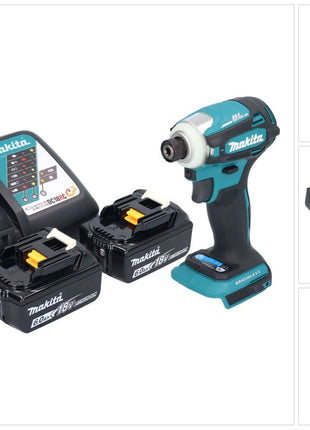 Makita DTD 172 RG Clé à choc sans fil 18 V 180 Nm 1/4'' Brushless + 2x batterie 6,0 Ah + chargeur
