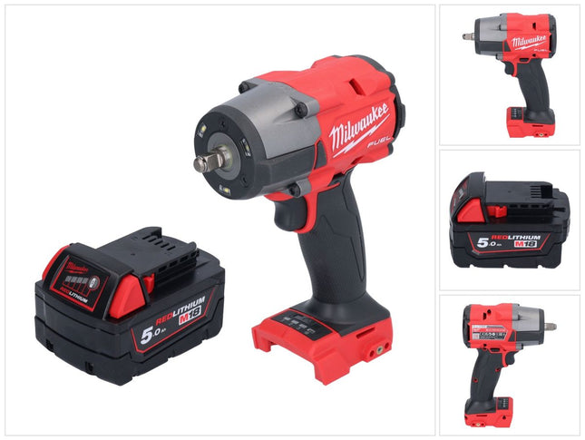 Milwaukee M18 FMTIW2F38-501 Llave de impacto sin cable 18 V 745 Nm 3/8" sin escobillas + 1x batería recargable 5.0 Ah - sin cargador