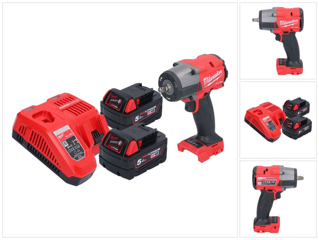 Milwaukee M18 FMTIW2F38-502 Llave de impacto sin cable 18 V 745 Nm 3/8" sin escobillas + 2x batería recargable 5.0 Ah + cargador