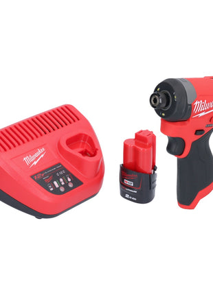 Clé à chocs sans fil Milwaukee M12 FID2-201 12 V 170 Nm 1/4" sans balai + 1x batterie 2,0 Ah + chargeur