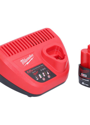 Clé à chocs sans fil Milwaukee M12 FID2-201 12 V 170 Nm 1/4" sans balai + 1x batterie 2,0 Ah + chargeur